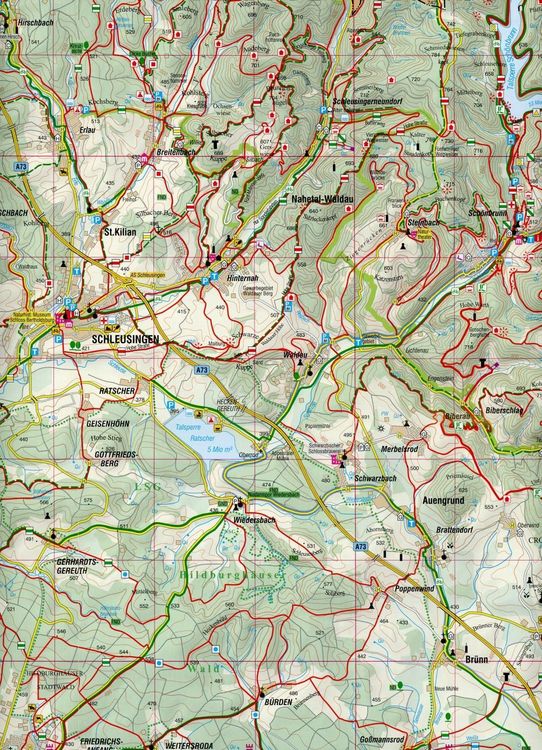 Produktbild: Landkreis Hildburghausen 1 : 50 000 Rad- und Wanderkarte