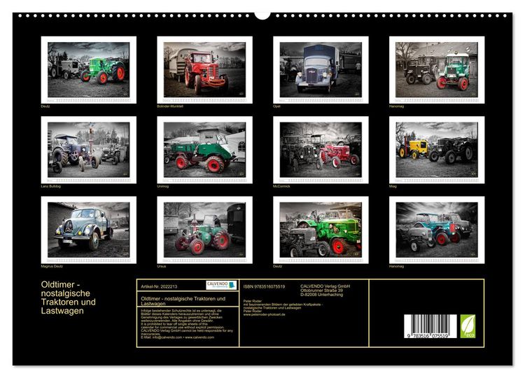 Produktbild: Oldtimer - nostalgische Traktoren und Lastwagen (hochwertiger Premium Wandkalender 2026 DIN A2 quer), Kunstdruck in Hochglanz