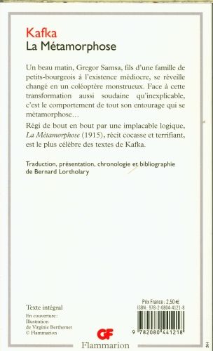 Produktbild: La m&eacute;tamorphose