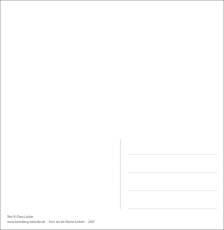 Produktbild: Clara Louise: Dort, wo die Sterne funkeln Premium-Postkartenkalender 2027 - 53 Postkarten mit poetischen Gedanken