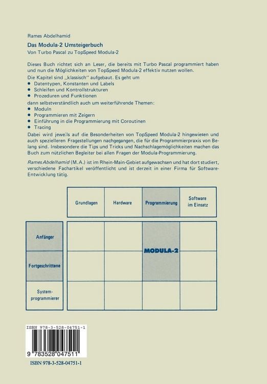 Produktbild: Das Modula-2 Umsteigerbuch