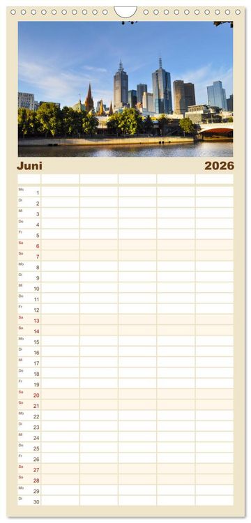 Produktbild: Familienplaner 2026 - Erlebe mit mir das unvergleichliche Australien mit 5 Spalten (Wandkalender, 21 x 45 cm) CALVENDO