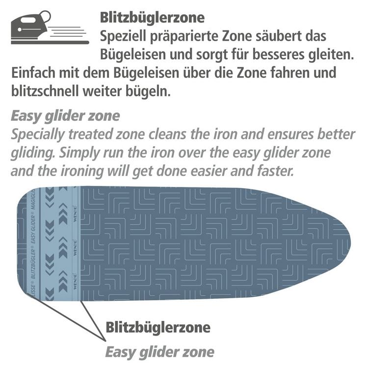 Produktbild: B&uuml;geltischbezug Air Comfort mit Blitzb&uuml;glerzone XL/Universal, f&uuml;r schnelles B&uuml;geln