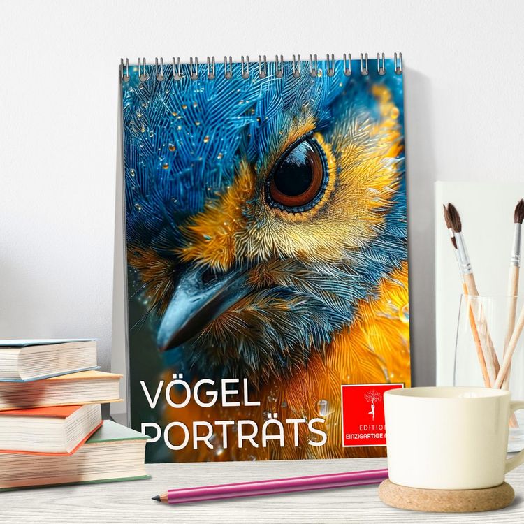 Produktbild: V&ouml;gel Portr&auml;ts (Tischkalender 2026 DIN A5 hoch), CALVENDO Monatskalender