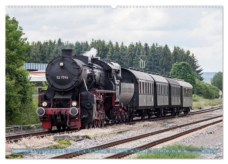 Produktbild: Dampfloks im s&uuml;dbadischen Raum (hochwertiger Premium Wandkalender 2026 DIN A2 quer), Kunstdruck in Hochglanz