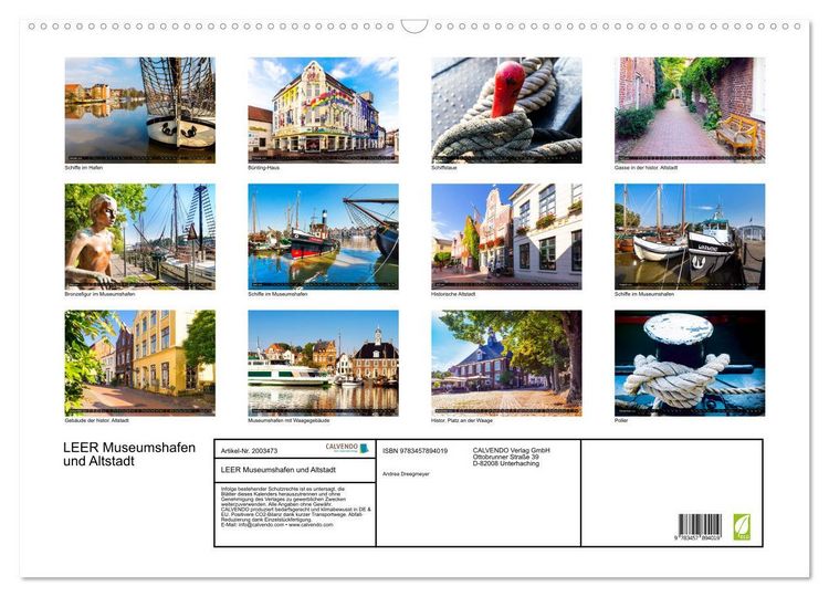 Produktbild: LEER Museumshafen und Altstadt (Wandkalender 2026 DIN A2 quer), CALVENDO Monatskalender