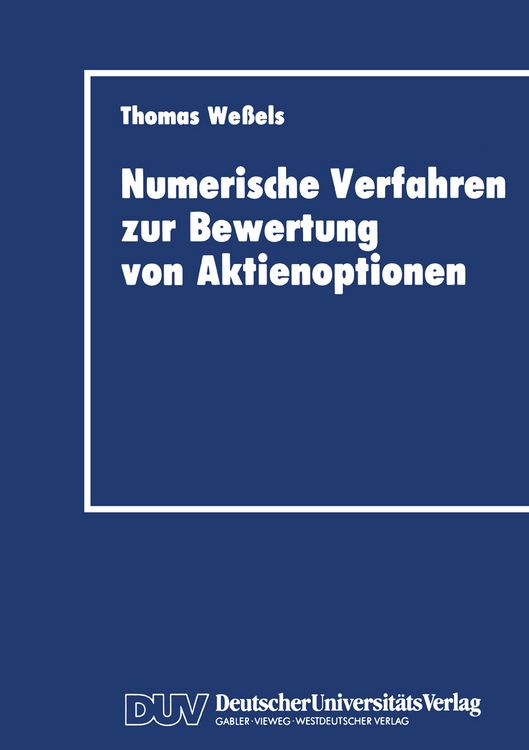 Produktbild: Numerische Verfahren zur Bewertung von Aktienoptionen