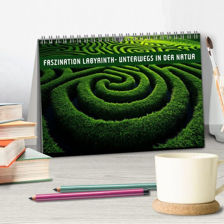 Produktbild: Faszination LABYRINTH - unterwegs in der Natur (Tischkalender 2026 DIN A5 quer), CALVENDO Monatskalender