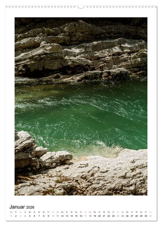 Produktbild: Soca - Sloweniens Smaragdfluss (Wandkalender 2026 DIN A2 hoch), CALVENDO Monatskalender