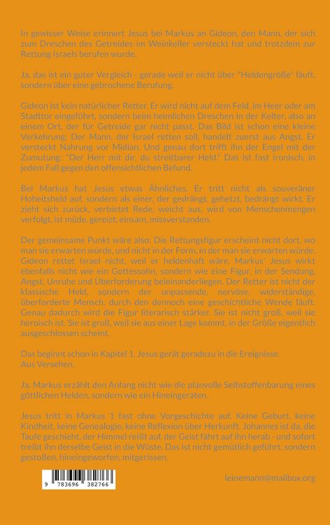 Produktbild: Das Markusevangelium. Prolog ohne Himmel.