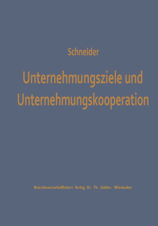 Produktbild: Unternehmungsziele und Unternehmungskooperation
