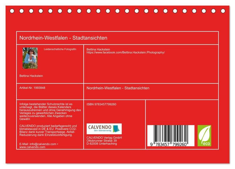 Produktbild: Nordrhein-Westfalen - Stadtansichten (Tischkalender 2026 DIN A5 quer), CALVENDO Monatskalender