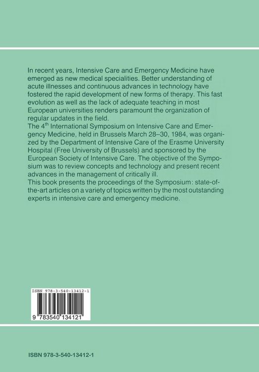 Produktbild: Intensive Care and Emergency Medicine