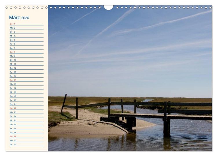 Produktbild: Urlaub auf Borkum (Wandkalender 2026 DIN A3 quer), CALVENDO Monatskalender