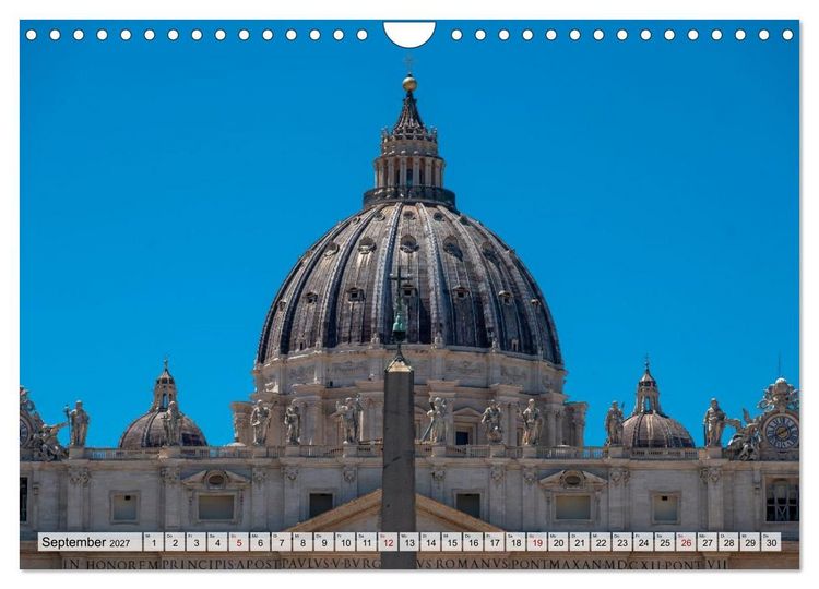 Produktbild: San Pietro - Petersplatz und Petersdom (Wandkalender 2027 DIN A4 quer), CALVENDO Monatskalender