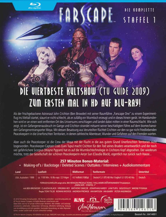 Produktbild: Farscape - Verschollen im All - Staffel 1 [6 BRs]