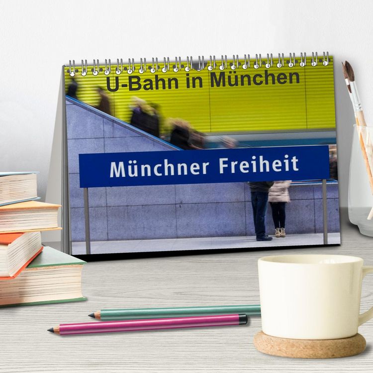 Produktbild: U-Bahn in M&uuml;nchen (Tischkalender 2026 DIN A5 quer), CALVENDO Monatskalender