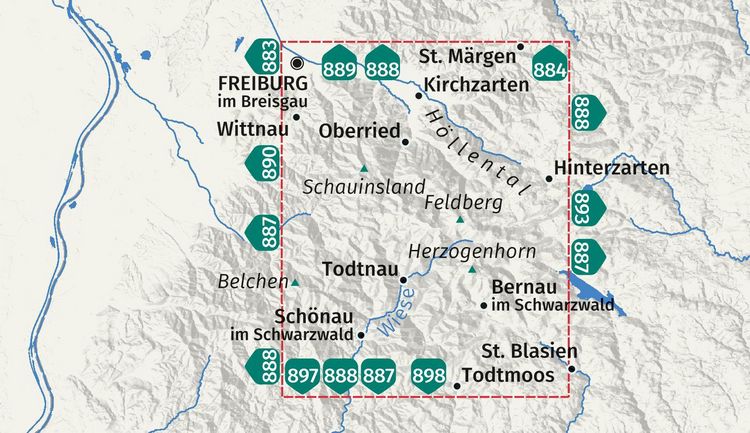 Produktbild: KOMPASS Wanderkarte 891 Feldberg, Todtnau, Kirchzarten, Hinterzarten 1:25.000