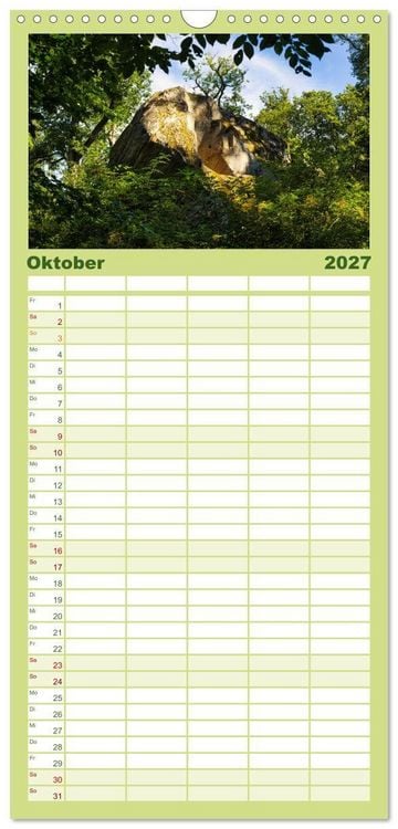 Produktbild: Familienplaner 2027 - Felsenburg Rotenhan mit 5 Spalten (Wandkalender, 21 x 45 cm) CALVENDO