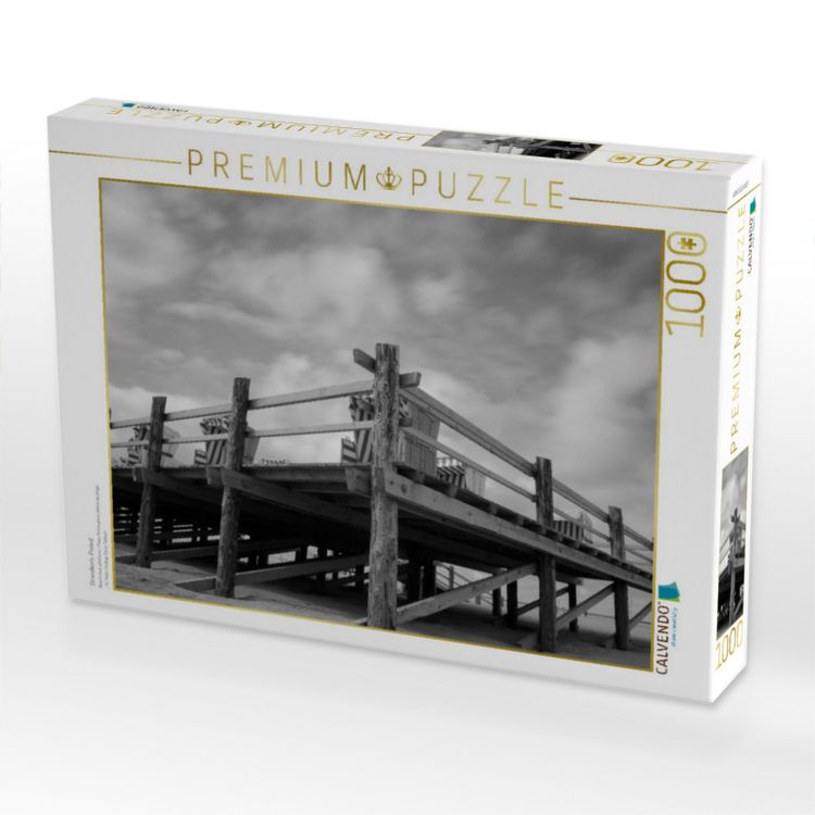 Produktbild: CALVENDO Puzzle Strandkorb-Podest | 1000 Teile Lege-Gr&ouml;&szlig;e 64x48cm Foto-Puzzle f&uuml;r gl&uuml;ckliche Stunden