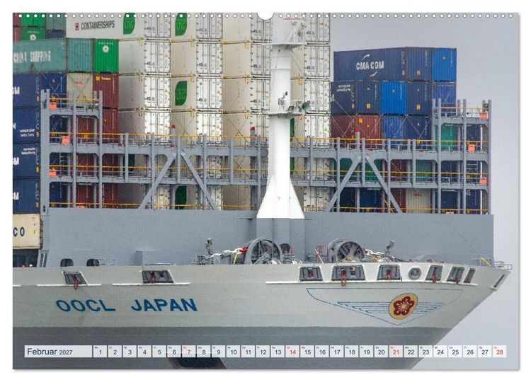 Produktbild: JadeWeserPort Impressionen vom Containerterminal in Wilhelmshaven (Wandkalender 2027 DIN A2 quer), CALVENDO Monatskalender