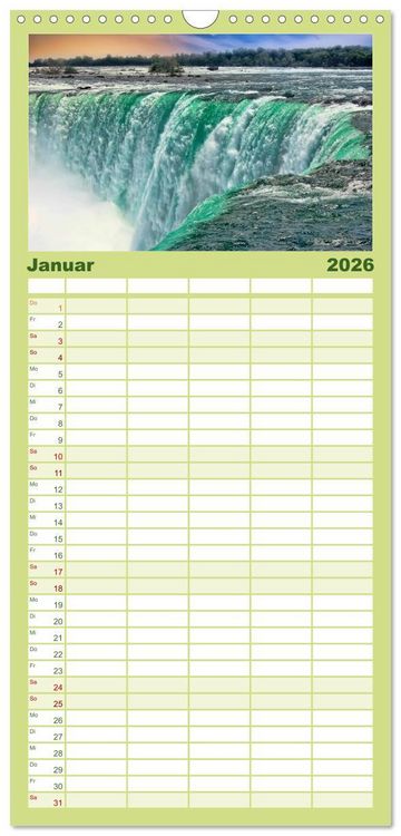 Produktbild: Familienplaner 2026 - Gewaltige Natur - bedrohlich und sch&ouml;n mit 5 Spalten (Wandkalender, 21 x 45 cm) CALVENDO