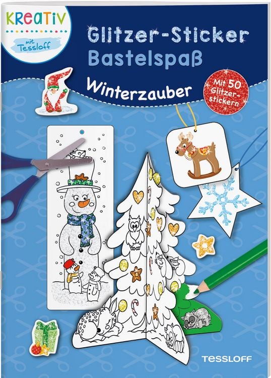 Produktbild: Glitzer-Sticker Bastelspa&szlig;. Winterzauber