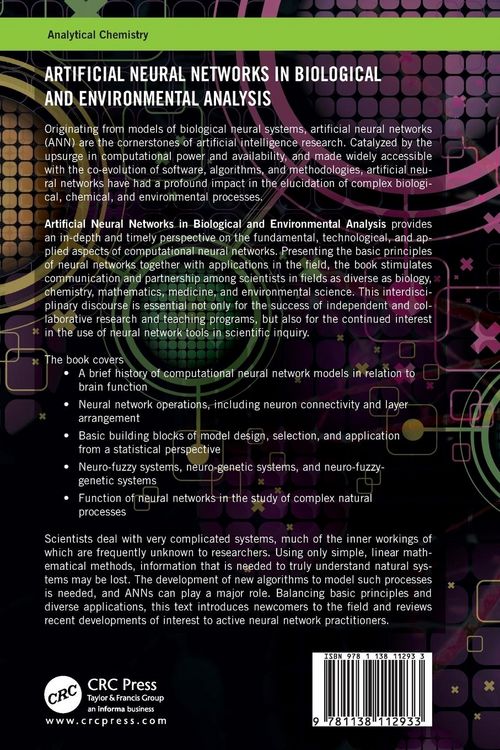 Produktbild: Artificial Neural Networks in Biological and Environmental Analysis