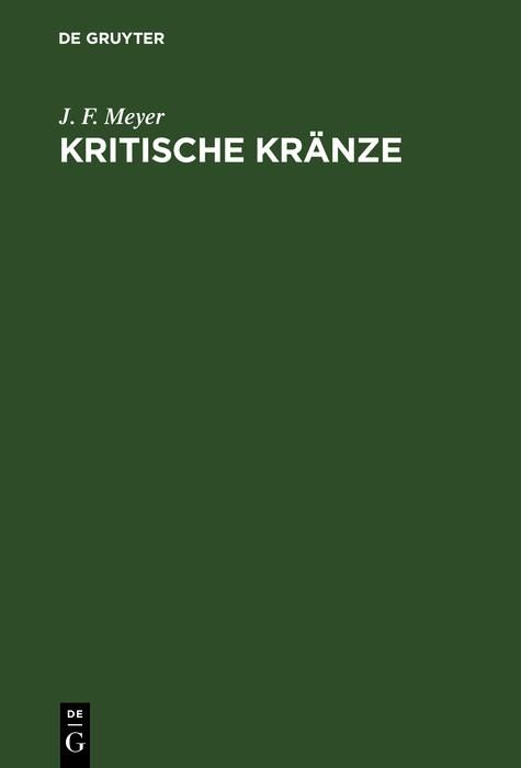 Produktbild: Kritische Kr&auml;nze