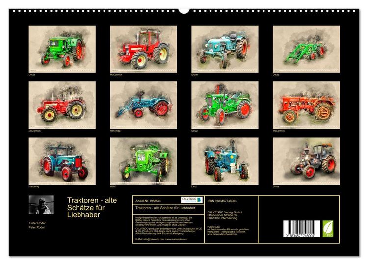Produktbild: Traktoren - alte Sch&auml;tze f&uuml;r Liebhaber (hochwertiger Premium Wandkalender 2026 DIN A2 quer), Kunstdruck in Hochglanz