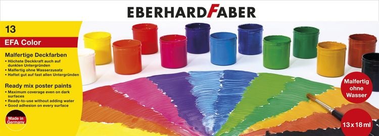Produktbild: EBERHARD FABER Deckfarben mehrfarbig 13 Teile