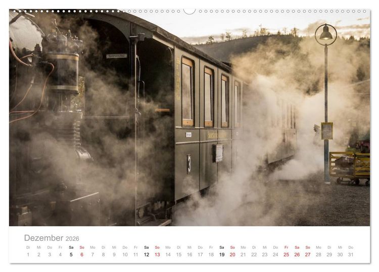 Produktbild: Schmalspurbahn Dampflok Bieberlies (Wandkalender 2026 DIN A2 quer), CALVENDO Monatskalender