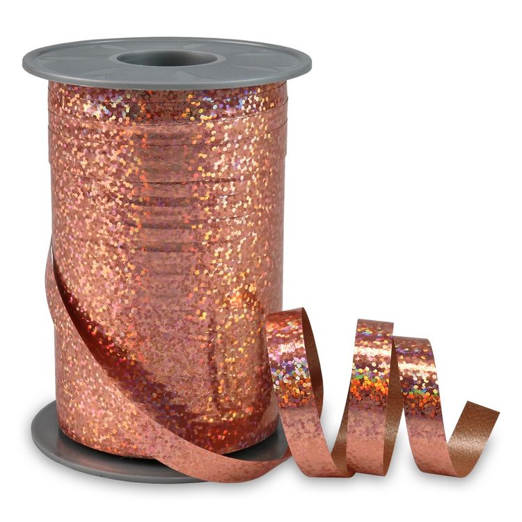 Produktbild: PR&Auml;SENT Ringelband Holly Holograpic ros&eacute;gold 10mmx200m