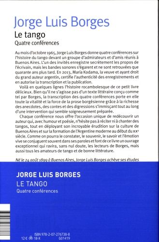 Produktbild: Le tango : quatre conf&eacute;rences