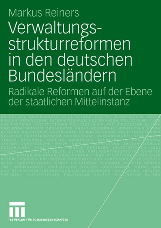 Produktbild: Verwaltungsstrukturreformen in den deutschen Bundesl&auml;ndern