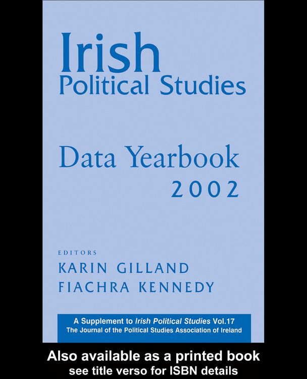 Produktbild: Irish Political Studies Data Yearbook 2002