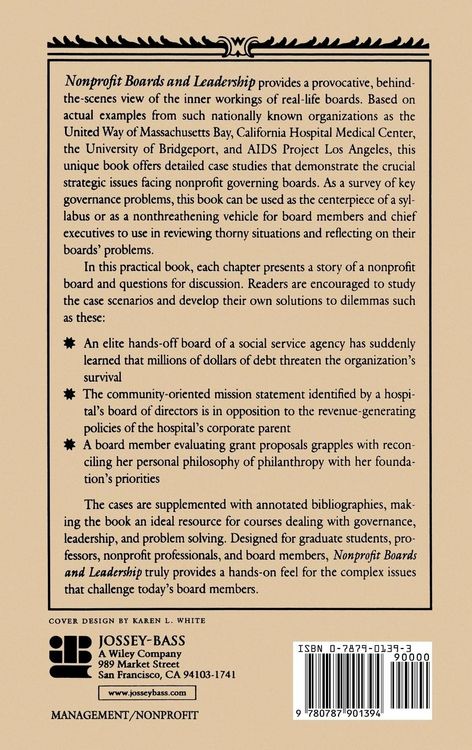 Produktbild: Nonprofit Boards and Leadership