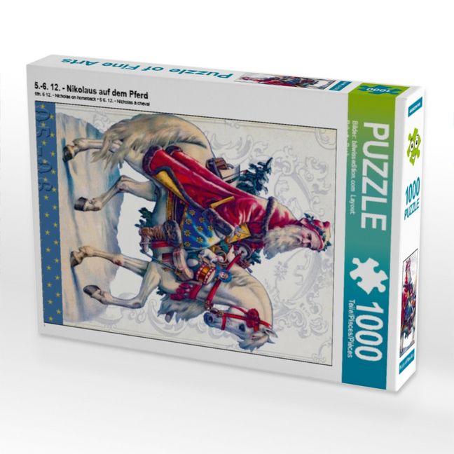 Produktbild: CALVENDO Puzzle 5.-6. 12. - Nikolaus auf dem Pferd | 1000 Teile Lege-Gr&ouml;&szlig;e 64x48cm Foto-Puzzle f&uuml;r gl&uuml;ckliche Stunden