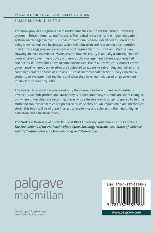 Produktbild: Public Universities, Managerialism and the Value of Higher Education