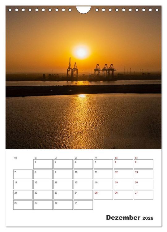 Produktbild: Suezkanal - Urlaubsplaner (Wandkalender 2026 DIN A4 hoch), CALVENDO Monatskalender