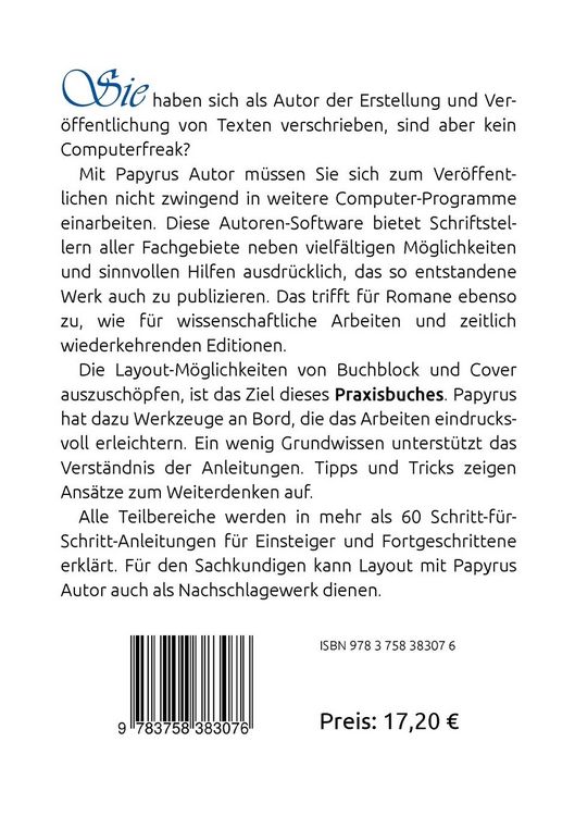 Produktbild: Layout mit Papyrus Autor