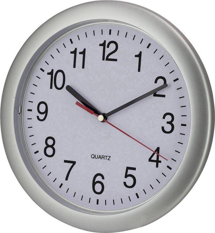 Produktbild: EuroTime 22222 Quarz Wanduhr 25cm Silber