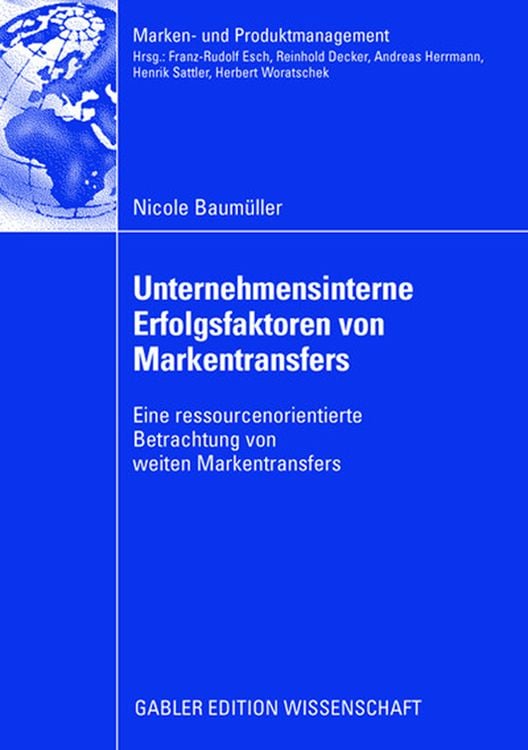 Produktbild: Unternehmensinterne Erfolgsfaktoren von Markentransfers