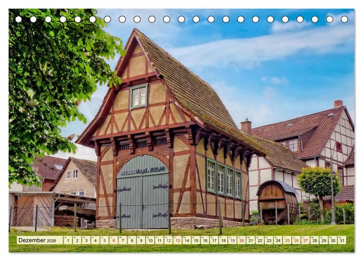 Produktbild: Bodenwerder - entz&uuml;ckende M&uuml;nchhausen-Stadt an der Oberweser (Tischkalender 2026 DIN A5 quer), CALVENDO Monatskalender