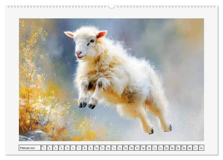 Produktbild: Schafe. Friedliche Tiere in sanften Naturmomenten (Wandkalender 2027 DIN A2 quer), CALVENDO Monatskalender