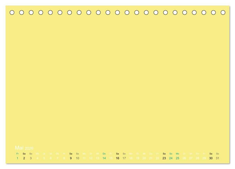 Produktbild: Bastelkalender - Gelb (Tischkalender 2026 DIN A5 quer), CALVENDO Monatskalender