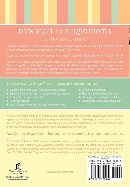 Produktbild: A New Start for Single Moms Bible Study Participant's Guide