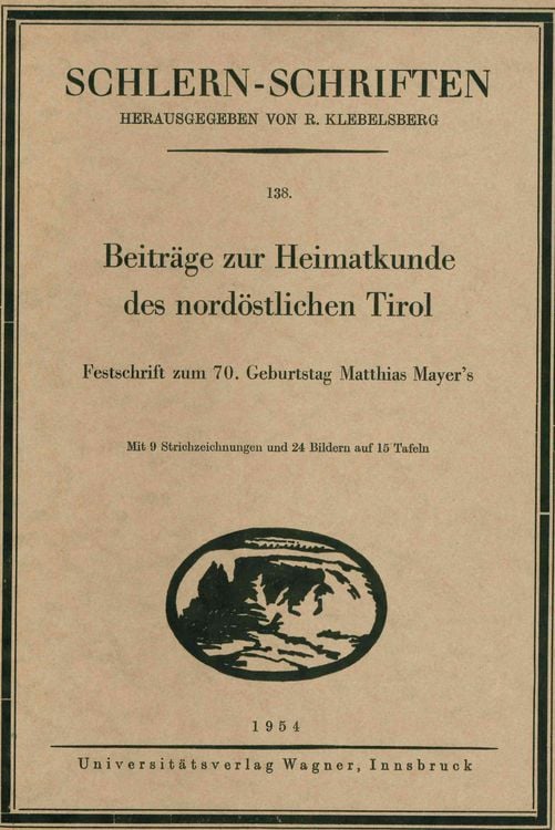 Bild vom Artikel Beiträge zur Heimatkunde des nordöstlichen Tirol vom Autor Eduard Widmoser