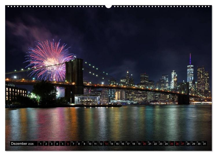 Produktbild: New York City - Zwischen Hudson und East River (hochwertiger Premium Wandkalender 2026 DIN A2 quer), Kunstdruck in Hochglanz