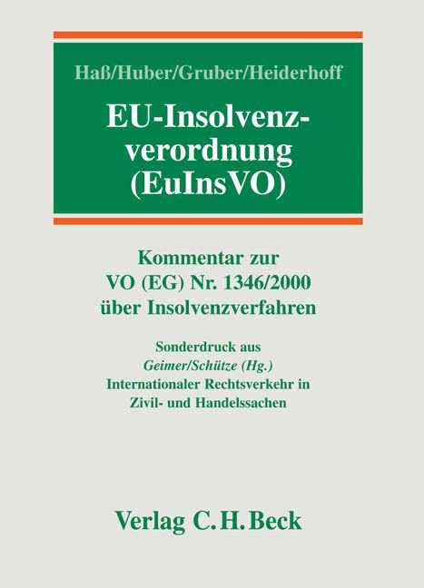 Produktbild: EU-Insolvenzverordnung. EuInsVO
